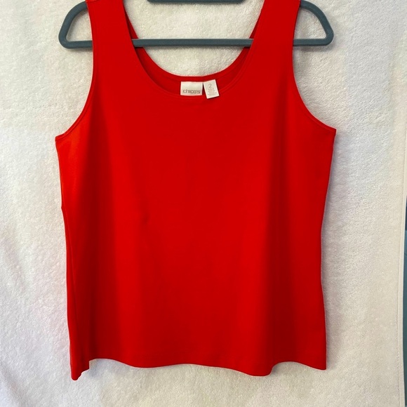 Sleeveless tank by Chicos size 2 coral in excellent condition. Great piece - Picture 1 of 8